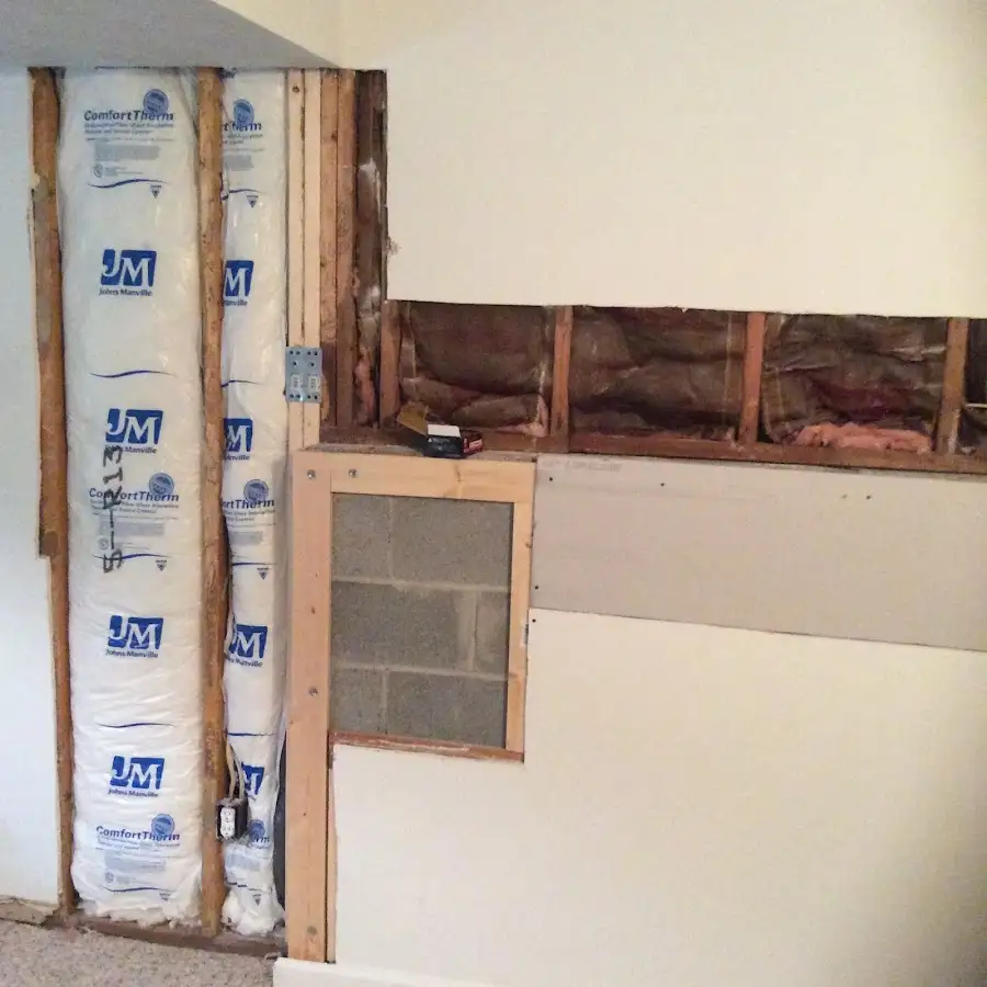 Wall insulation replacement during Structural Drying in North Branford